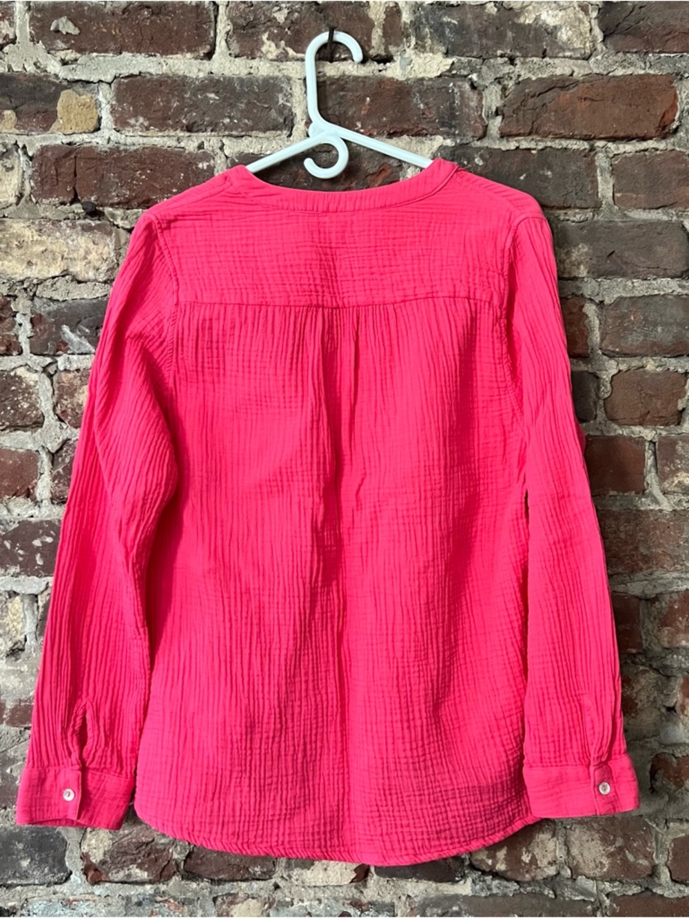 Women's Long-Sleeve Tee in Hot Pink - Picture 4 of 5
